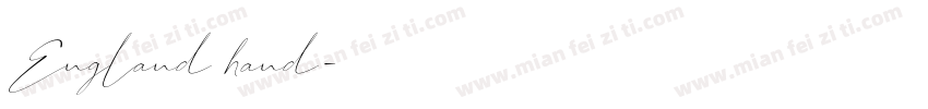 England hand字体转换
